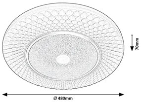 Rabalux 3254 - Fényerőszabályozható mennyezeti lámpa TORNADO LED/72W/230V + távirányító