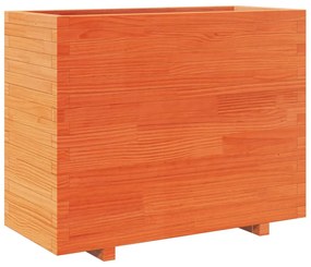 viaszbarna tömör fenyőfa kerti virágláda 90x40x72,5 cm