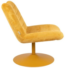 Okkersárga bársony fotel Bubba – Zuiver