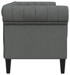 sötétszürke 2 személyes szövet Chesterfield kanapé