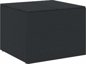 vidaXL fekete polyrattan kerti tárolóláda 291 L