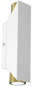 Luminex Fali lámpa WALL 2xGU10/8W/230V fehér/sárgaréz LU3113