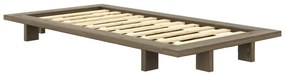 Barna borovi fenyő egyszemélyes ágy ágyráccsal 90x200 cm Japan – Karup Design