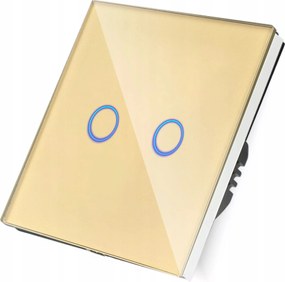 Érintőkapcsoló Fény Dupla Arany Üveg DC Smart Home N 2G