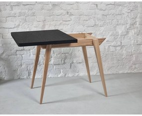 Bővíthető étkezőasztal kőrisfa dekoros asztallappal 65x90 cm Envelope – Ragaba