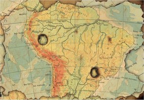 Fotótapéta Dél-Amerika retro térkép utazás vinil 368x254 +ragasztó