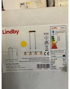 Lindby Lindby - LED dimmelhető csillár zsinóron CERSEI 4xLED/4,8W/230V LW1076