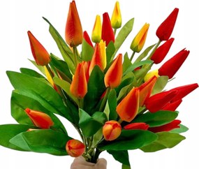 Tulipánok Mint Élő Nagy Csokor Húsvéti Jelmez Mesterséges Virágok Váza