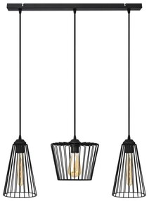 Csillár zsinóron TORRI 3xE27/15W/230V fekete