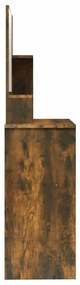 füstös tölgy színű fésülködőasztal tükörrel 86,5 x 35 x 136 cm