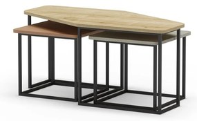 Dohányzóasztal szett 3 db-os 60x111,5 cm Zoya – Marckeric