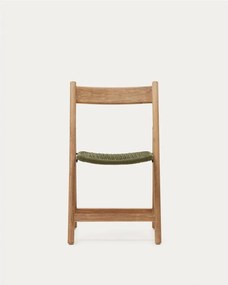 Zöld-natúr színű tömörfa kerti szék Dandara – Kave Home