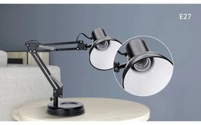 Aigostar - Asztali lámpa 2in1 1xE27/40W/230V fekete