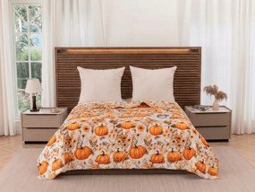 Ágytakaró FLOWERS AND PUMPKINS, narancssárga Méret: 220 x 240 cm