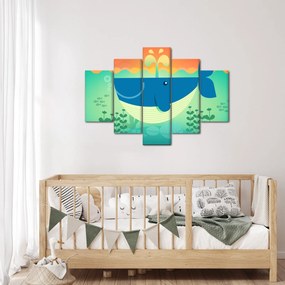 Kép - boldog bálna (150x105 cm)