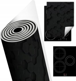 Tűzhelyvédő Szőnyeg Asztali Dekoráció 40x52 fekete 3d