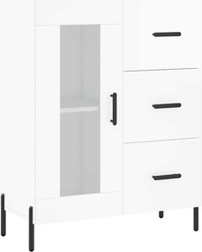 vidaXL magasfényű fehér szerelt fa tálalószekrény 69,5 x 34 x 90 cm