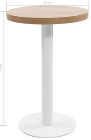 Világosbarna MDF bisztróasztal 50 cm