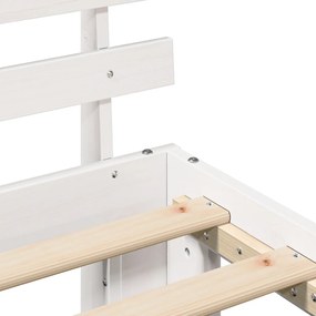 Faágykeret Fehér Fa 100 x 200 cm Minimalista Ágykeret