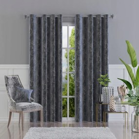 Készfüggöny Velúr Esti lédús acél átvezetőkkel 135x245cm