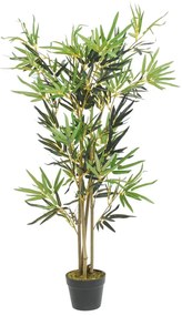 zöld mű bambuszfa 552 levéllel 120 cm