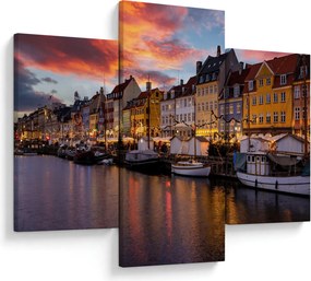 Kép - Nyhavn, Koppenhága (90x60 cm)