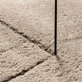 HUARTE homokszínű rövid szálú puha és mosható szőnyeg Ø 100 cm