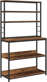 vidaXL Konyhai polc Öreg fa 100 x 40 x 168 cm Faanyag