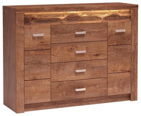 Kombinált komód Nadenas N7 (világos kőris) (meleg fehér LED világítás). 1058231