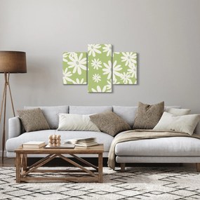 Kép - Hippik, zöld virágok N⁰1 (90x60 cm)