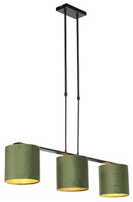 Függőlámpa bársony árnyékolókkal zölddel és arannyal 20cm - Combi 3 Deluxe