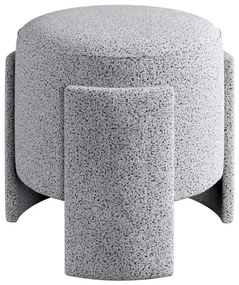 Puff ROCKET Ø 39 cm szürke