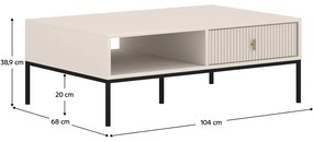 MAGIRA konferenciaasztal, krém