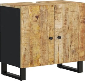 vidaXL tömör mangó- és szerelt fa mosdószekrény 62 x 33 x 58 cm