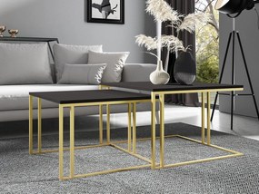 Dohányzóasztal szett (2 db.) Froyd Gold (arany + matt fekete) . 1105862