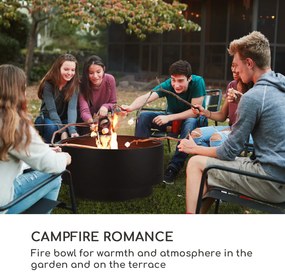 Blumfeldt Pompeji, tűzrakóhely és grill, Ø60cm, acél