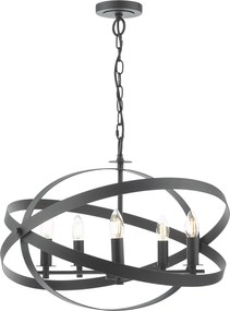 Dar Lighting vintage függeszték nitya matt fekete darnit0522