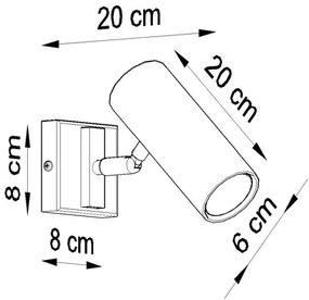 Fali spotlámpa DIREZIONE 1xGU10/40W/230V fehér