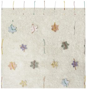 Krémszínű pamut gyerek játszószőnyeg 120x160 cm Wildflowers – Lorena Canals