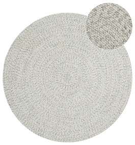 Fehér-bézs kerek kültéri szőnyeg ø 200 cm - NORTHRUGS