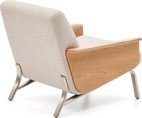 Bézs zsenília fotel Amsen – Kave Home