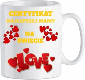 Bögre Anyának, A világ legjobb anyukájának tanúsítványa Ajándék Anyák napja