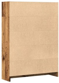 antik fa színű szerelt fa könyvespolc 80 x 24 x 109 cm