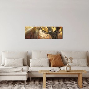 Kép - Őszi fény (órával) (90x30 cm)