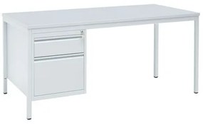 No brand  Basic irodai asztal tárolóval, 160 x 80 x 76 cm, egyenes kivitel%