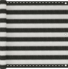 vidaXL antracitszürke-fehér HDPE erkélynapellenző 90 x 300 cm