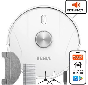 TESLA Electronics RoboStar - Intelligens robotporszívó 2in1 2600 mAh Wi-Fi fehér