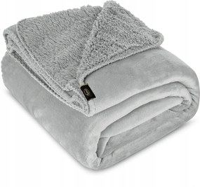 Kétoldalas takaró Tedy 150x200 ezüst puha bolyhos meleg bükk strapabíró