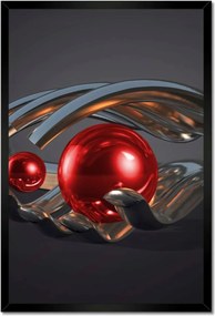 Poszterek keretben 40x60 Piros gömbök a kézben