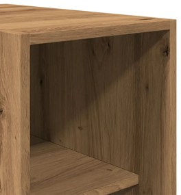 kézműves tölgy színű szerelt fa ruhásszekrény 30 x 50 x 200 cm